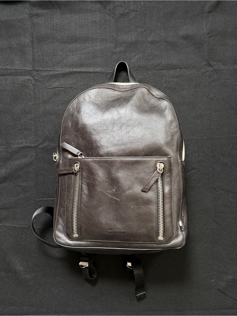 Uri Minkoff Black Leather Backpack Unisex